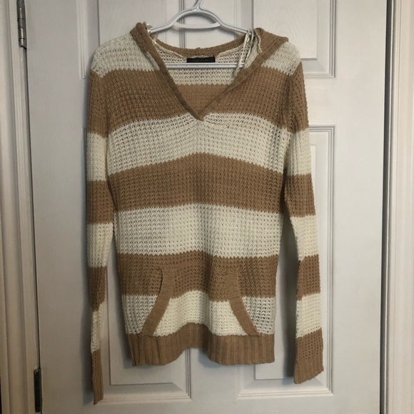 Striped Hooded Sweater - Picture 1 of 5
